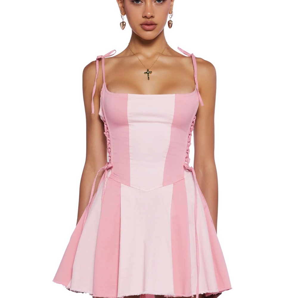 Dolls Kill Lady’s Dilemma Pink Mini Dress